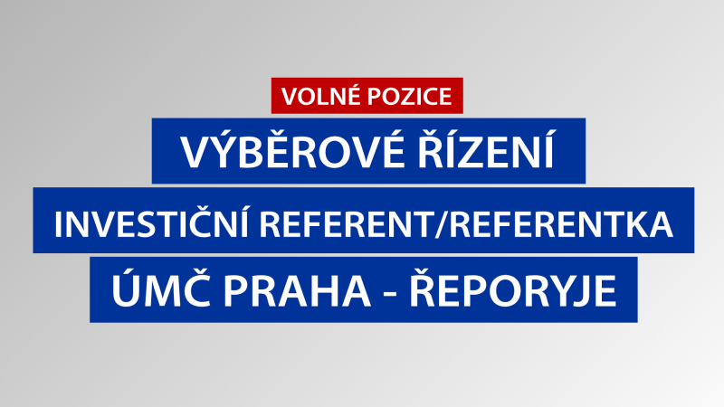 Oznámení o vyhlášení VŘ - Investiční referent/referentka 